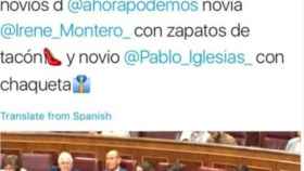 El tuit de Ana Vázquez sobre la 'parejita' de Podemos