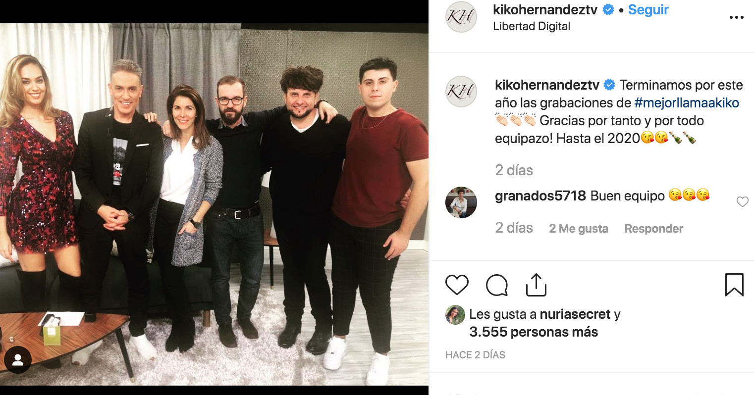 Kiko Hernández anuncia el fin de la segunda temporada del programa 'Mejor llama a Kiko' / INSTAGRAM