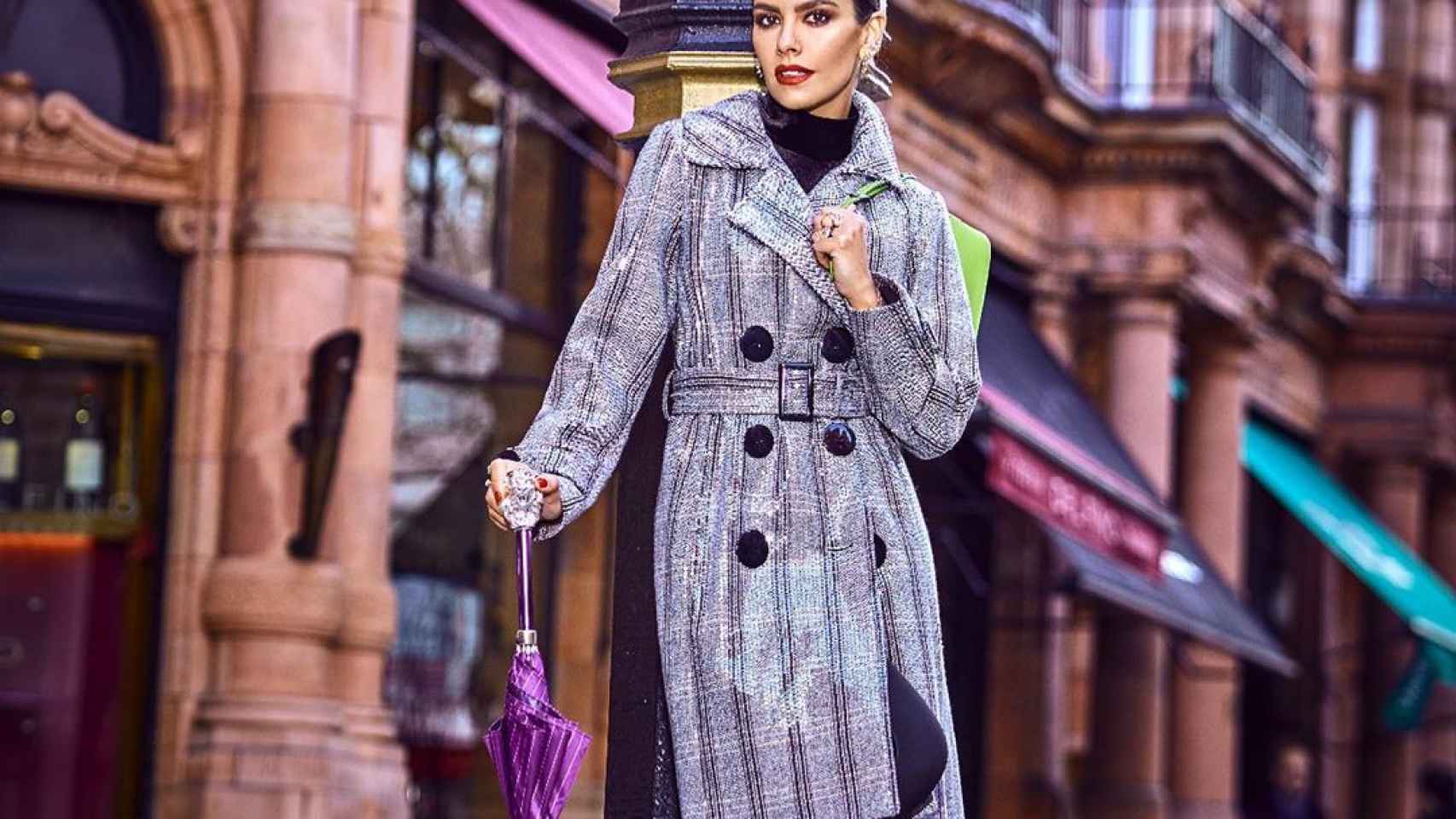 Cristina Pedroche con un abrigo en Londres