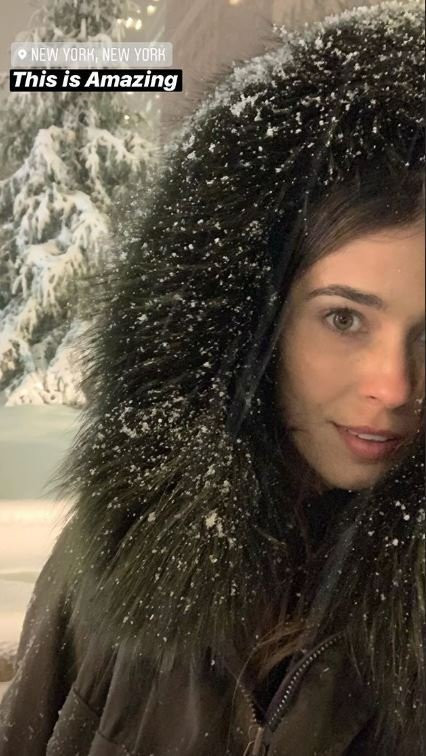 Coral Simanovich en Nueva York nevado / Instagram