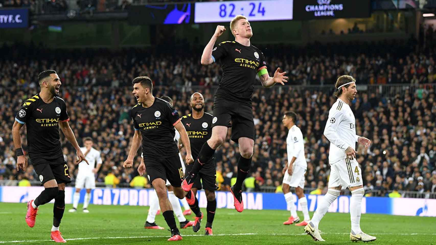 De Bruyne, celebrando un gol en el Real Madrid - Manchester City de Champions | EFE