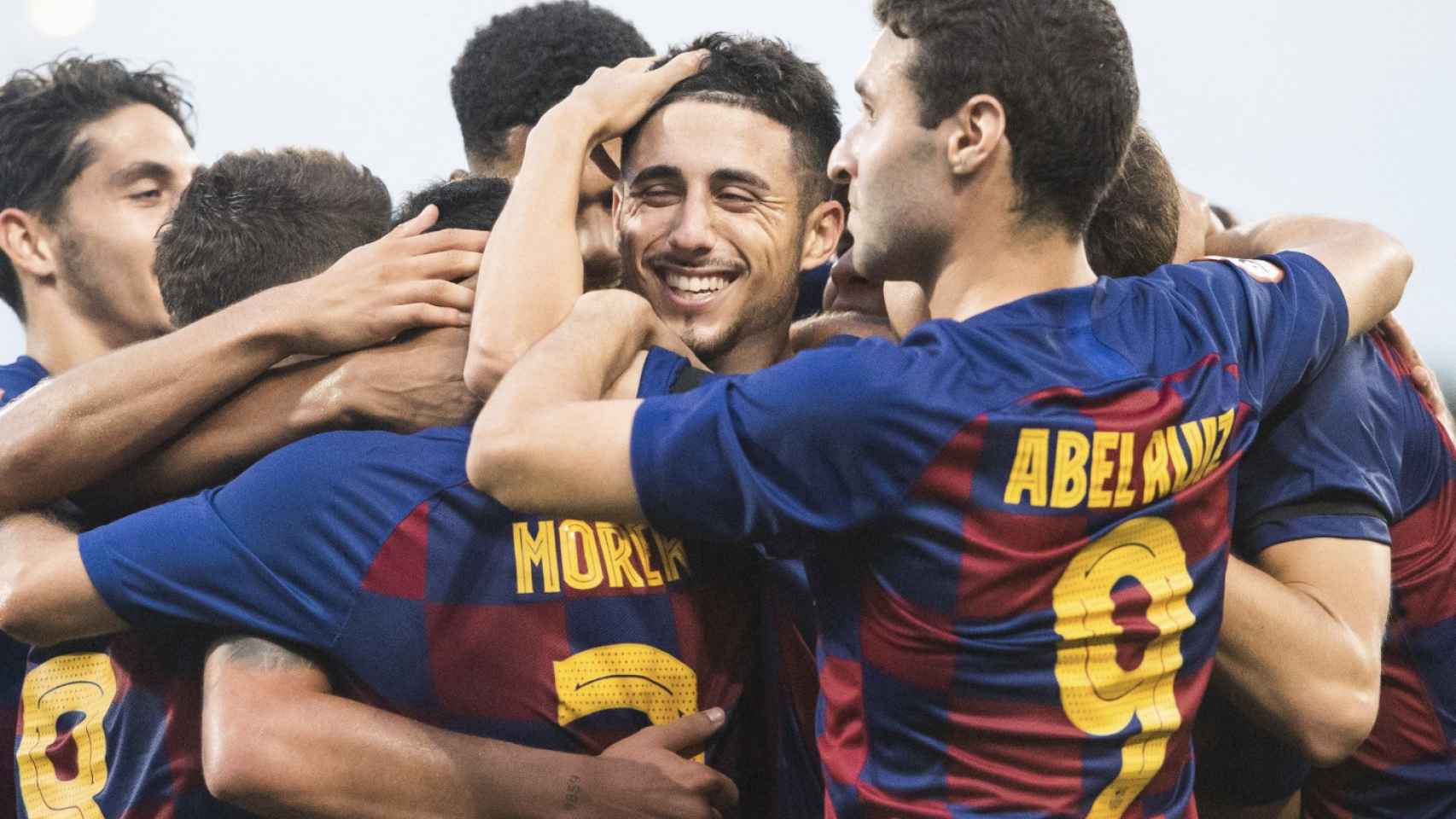 Una foto de los jugadores del Barça B celebrando un gol ante el Nàstic / FCB