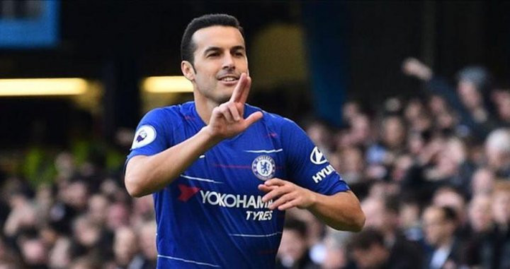 Pedro celebra uno de sus goles con el Chelsea/ Twitter