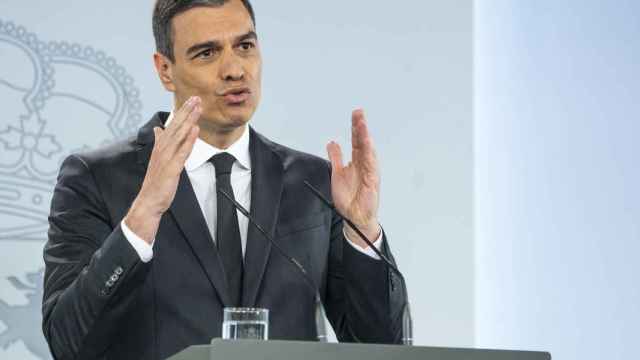 El presidente del Gobierno, Pedro Sánchez, en una comparecencia / EP