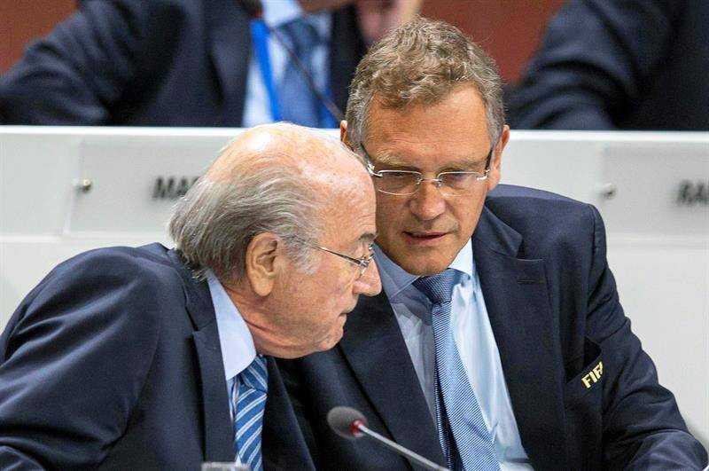 Blatter y Valcke en una imágen de archivo / EFE