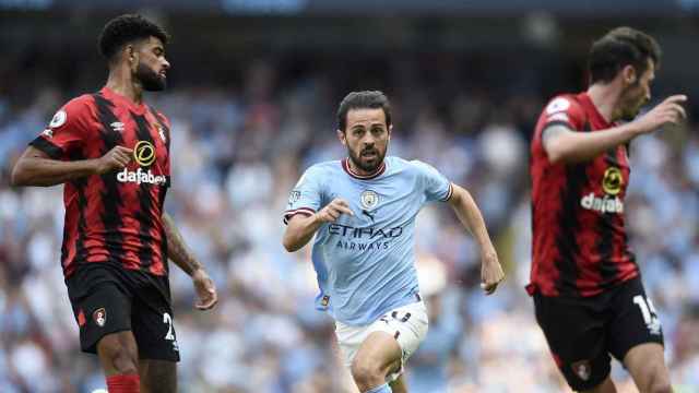 Bernardo Silva, centrocampista del Manchester City, contra el Bournemouth / EFE