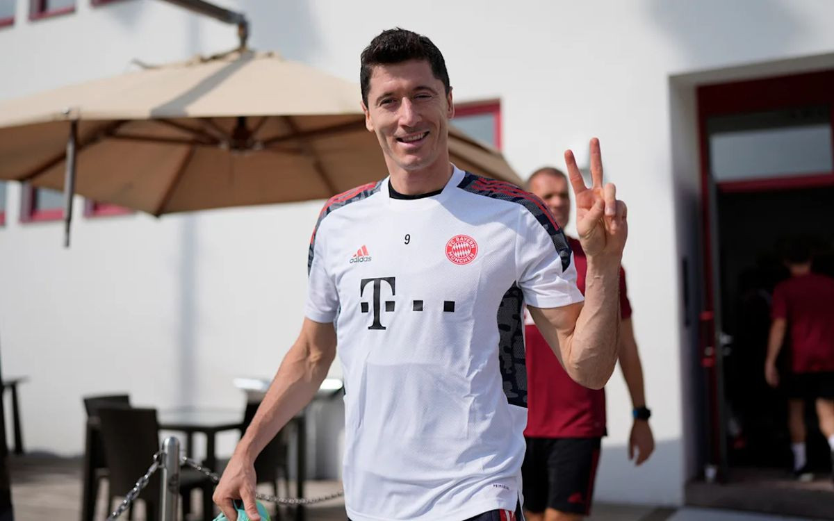 Robert Lewandowski, volviendo a los entrenamientos con el Bayern / FC Bayern