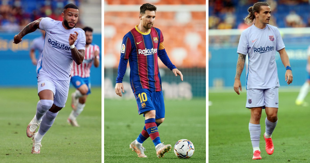 Memphis, Messi y Griezmann en un fotomontaje con el Barça / Culemanía