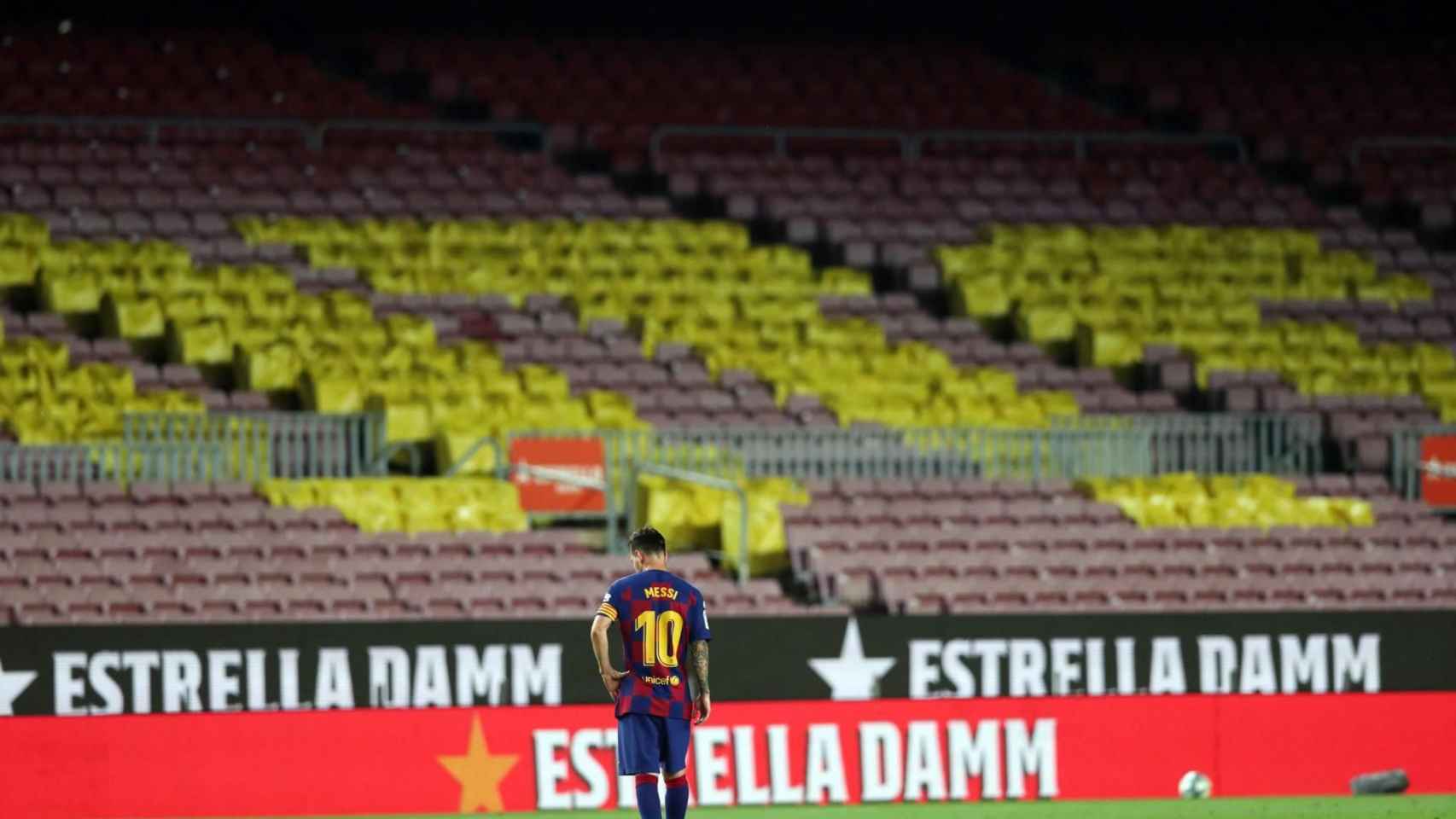 Messi en el Camp Nou tras el Barça - Osasuna / FCB