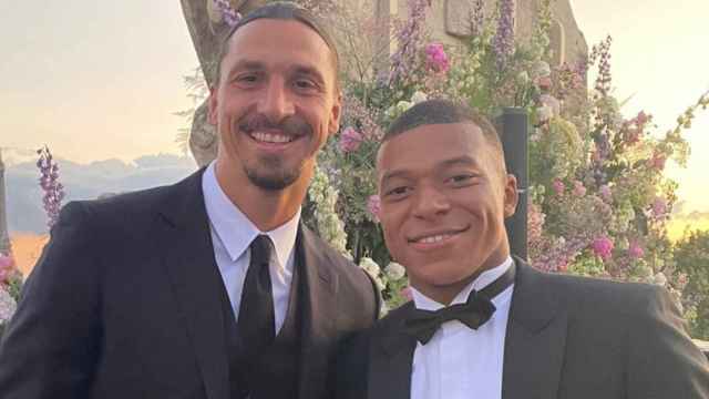 Zlatan Ibrahimovic y Kylian Mbappé, durante una fiesta / Redes