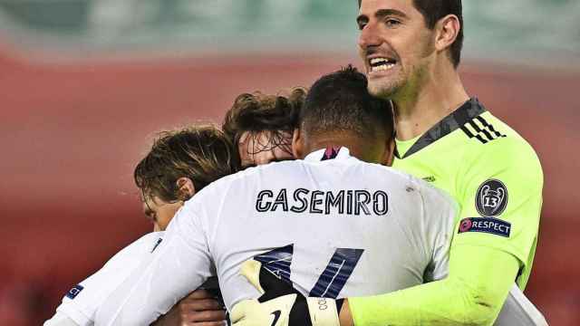 Los jugadores del Real Madrid, celebrando la victoria contra el Liverpool | EFE