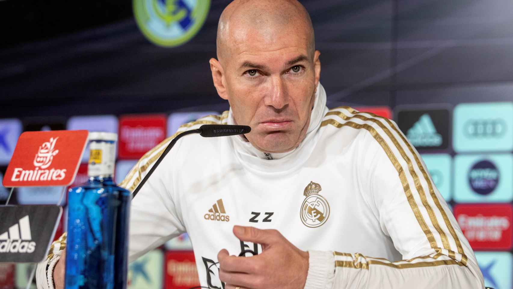 Zidane en la rueda de prensa previa al partido contra Unionistas / EFE