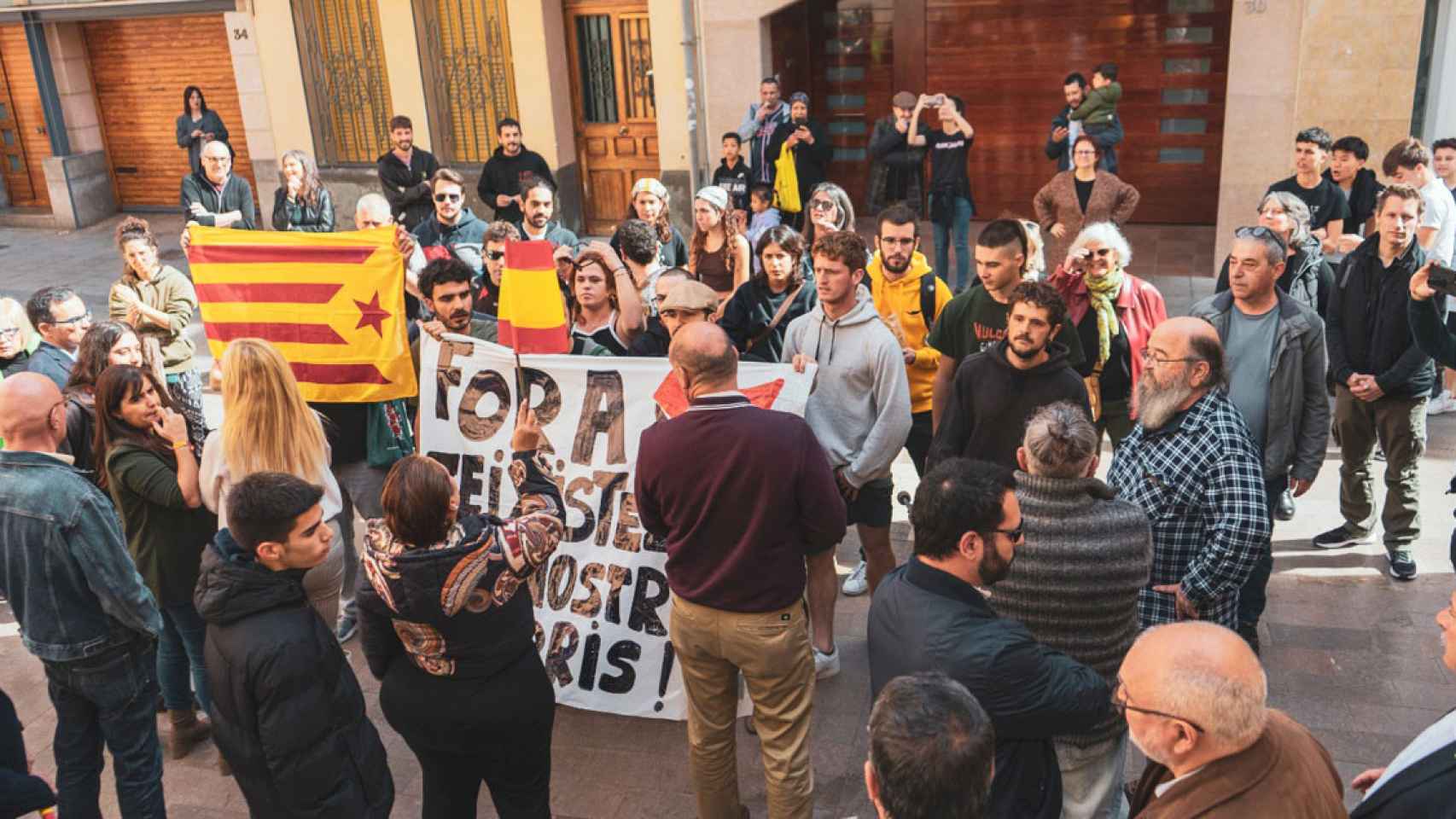 Imagen de la marcha radical contra el acto político de Vox en Granollers / Cedida