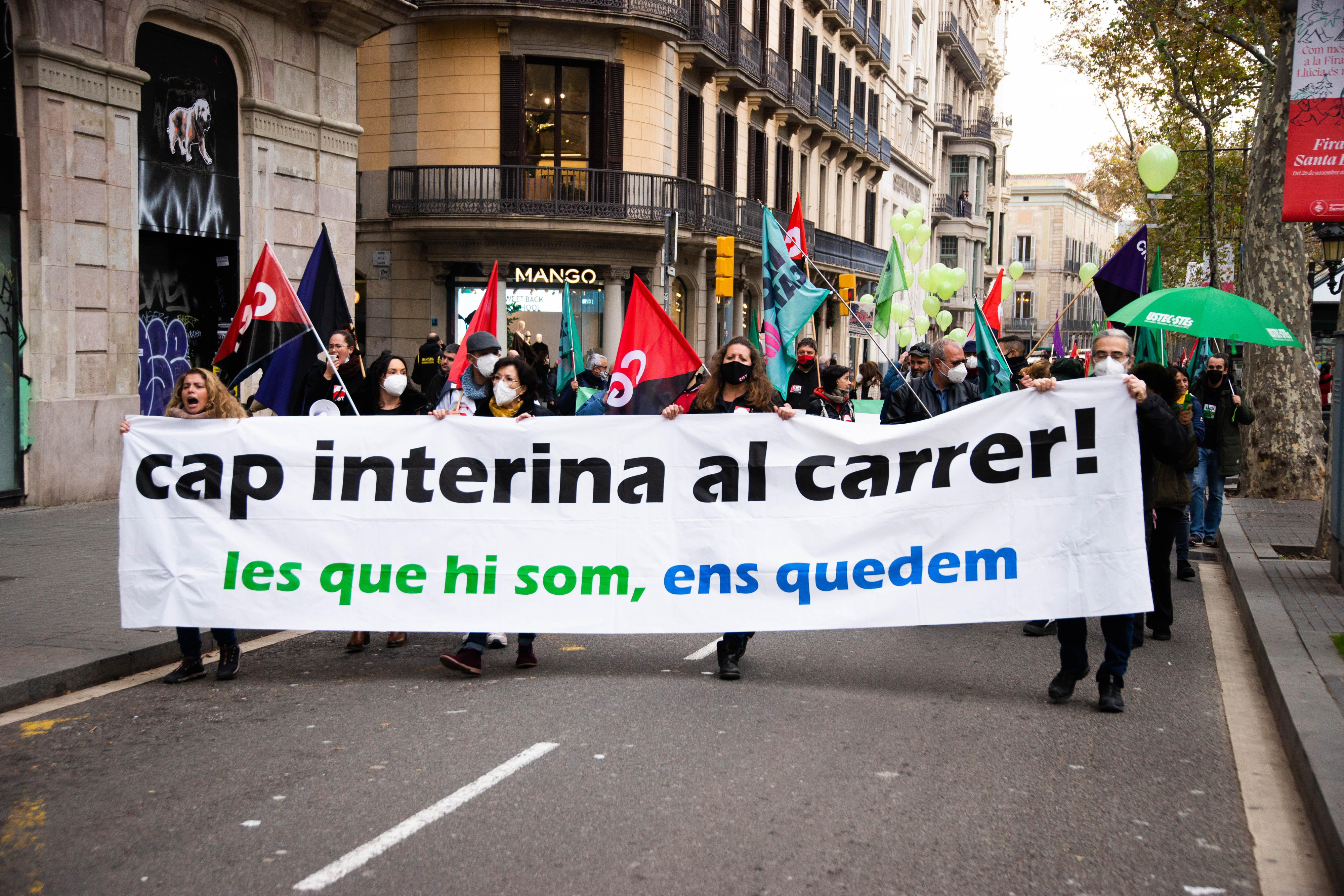 Manifestación de funcionarios interinos en Barcelona / CG