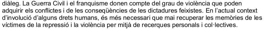Extracto del currículum de Bachillerato aprobado por la Generalitat para el curso 2023/2024