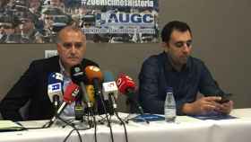 Alberto Moya (i), secretario general de la Asociación Unificada de Guardias Civiles (AUGC), y Alfonso Merino (d), secretario provincial de Barcelona / CG