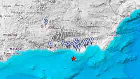 Epicentro del terremoto frente a las costas andaluzas / EUROPA PRESS