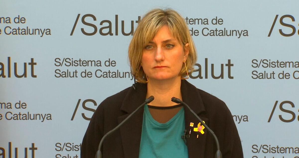 Alba Vergés, consejera catalana de Salud, en una comparecencia pública el viernes / CCMA
