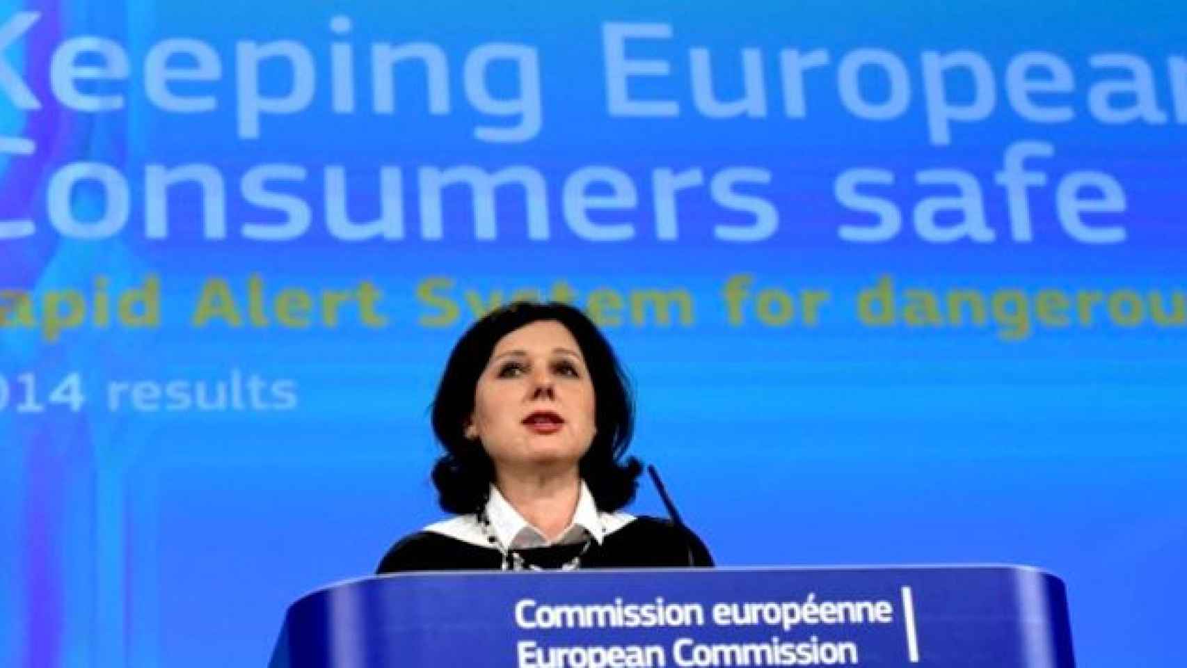 La comisaria europea de Justicia, Consumidores e Igualdad de Género, Vera Jourova, en una imagen de archivo / EFE