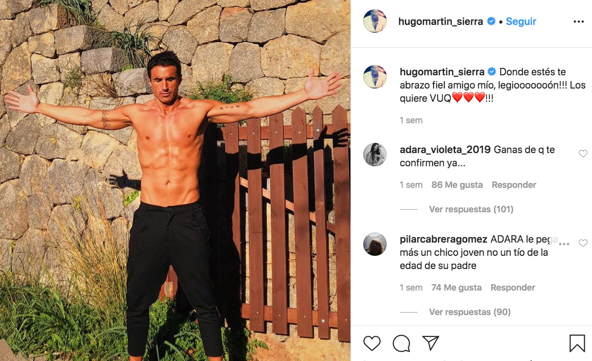 Hugo Sierra presume de cuerpo depilado en sus redes sociales / INSTAGRAM