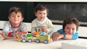 Los tres hijos de Messi: Thiago (i), Ciro (c) y Mateo (d) / INSTAGRAM