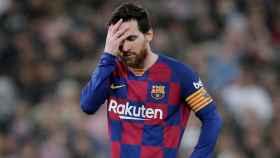Leo Messi, lamentando una ocasión con el Barça | EFE