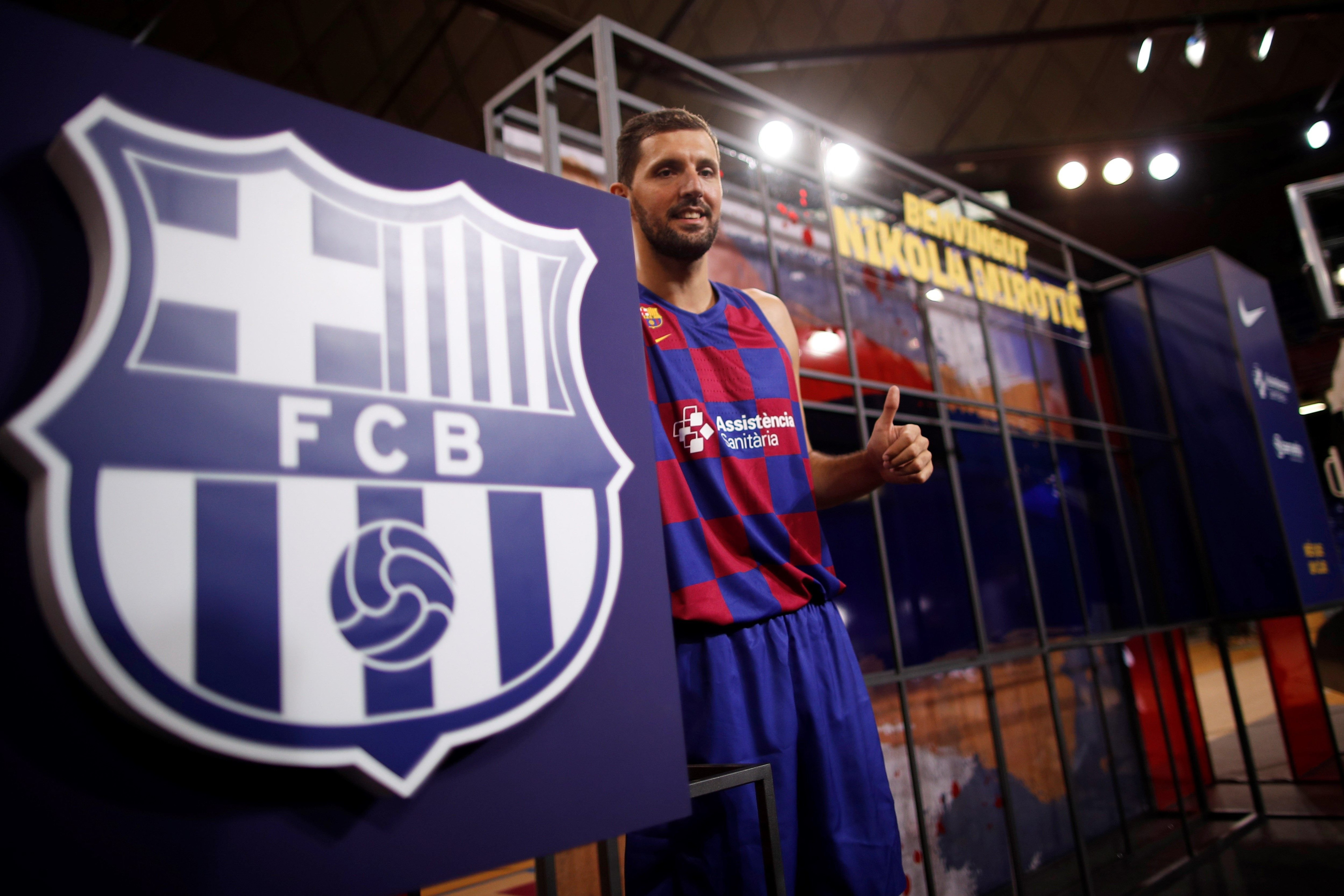 Nikola Mirotic presentado como nuevo jugador del FC Barcelona / EFE