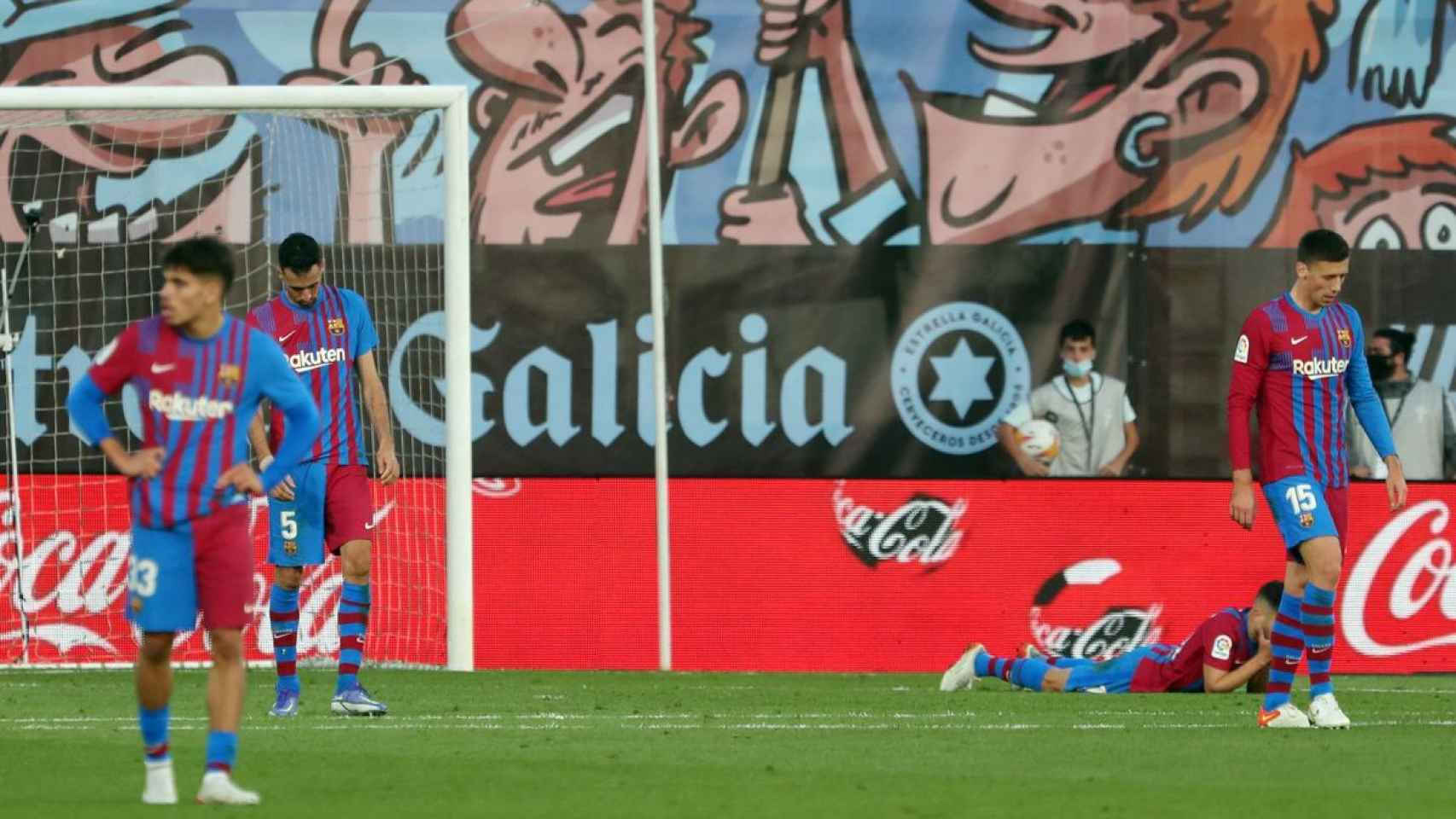 El Barça, desolado ante el Celta / FCB