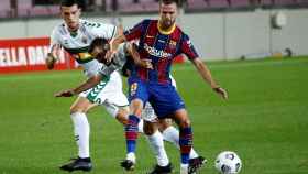 Miralem Pjanic en su debut con el Barça / EFE