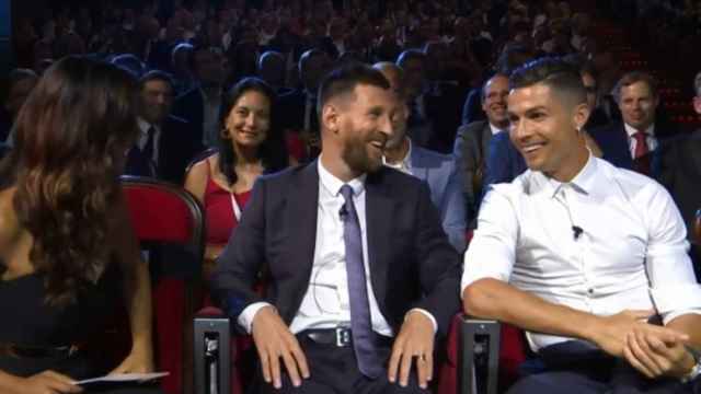 Cristiano Ronaldo y Leo Messi gala UEFA