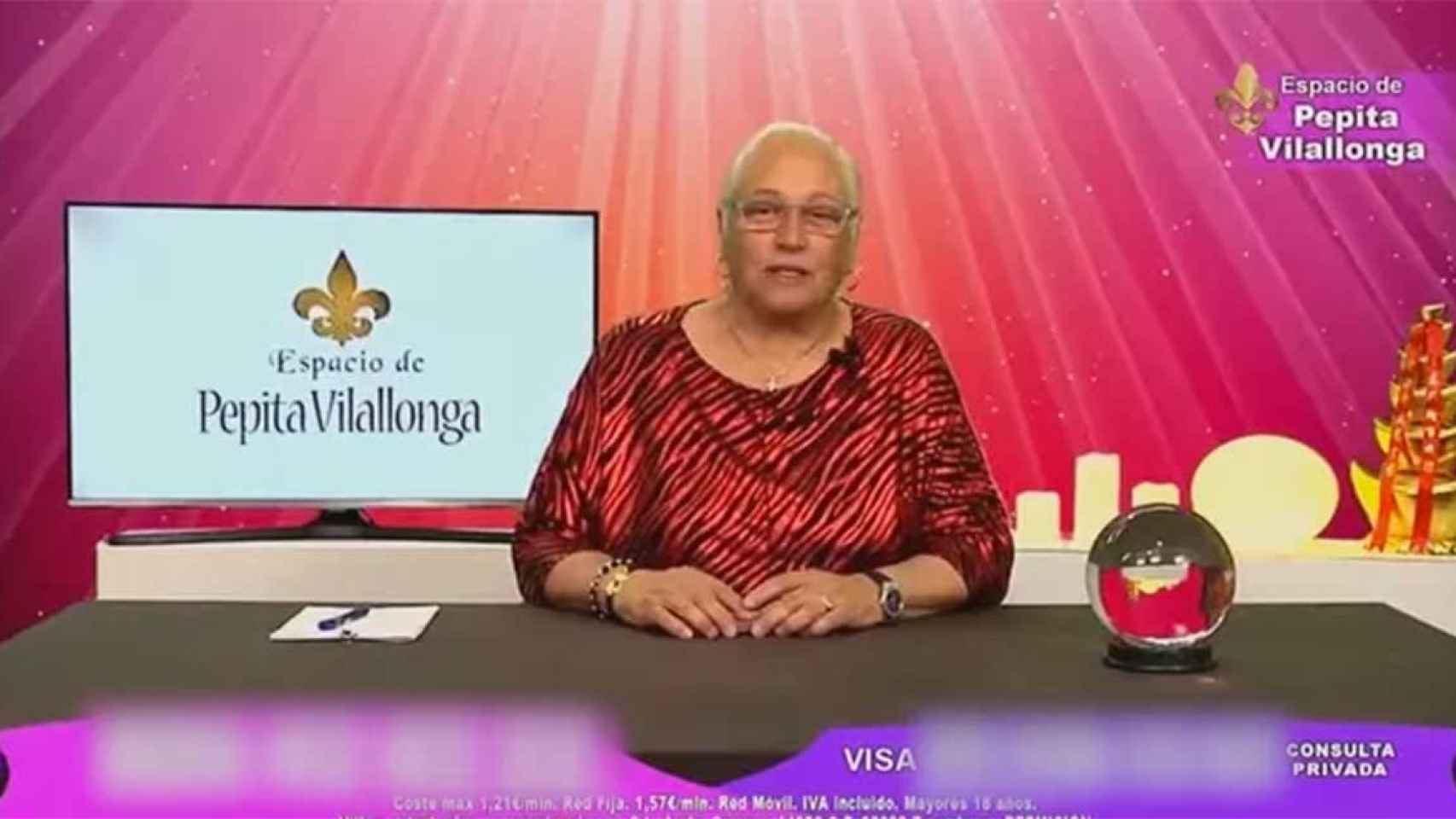 La vidente Pepita Vilallonga, en una de sus intervenciones televisivas