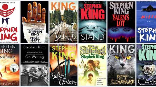 Portada con títulos del escritor norteamericano Stephen King, el rey de los 'best-sellers'