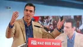 El presidente del Gobierno y candidato del PSOE, Pedro Sánchez, durante un mitin electoral / EFE