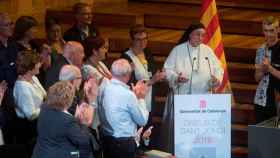 Sor Lucía Caram, una de las premiadas con la Creu de Sant Jordi 2018, durante su intervención / EFE