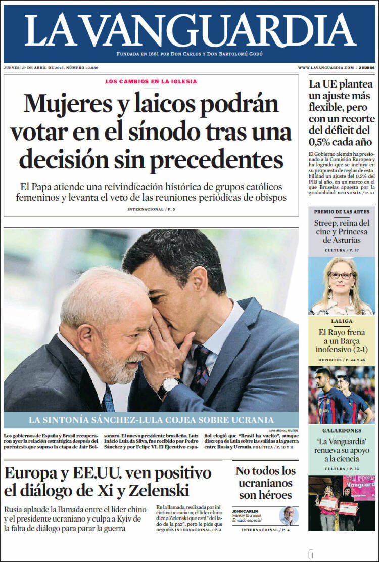 La Vanguardia 27 de abril