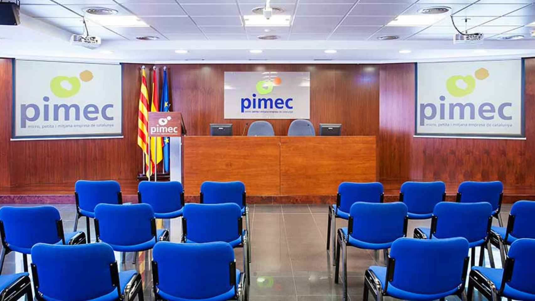 Interior del auditorio de Pimec / PIMEC