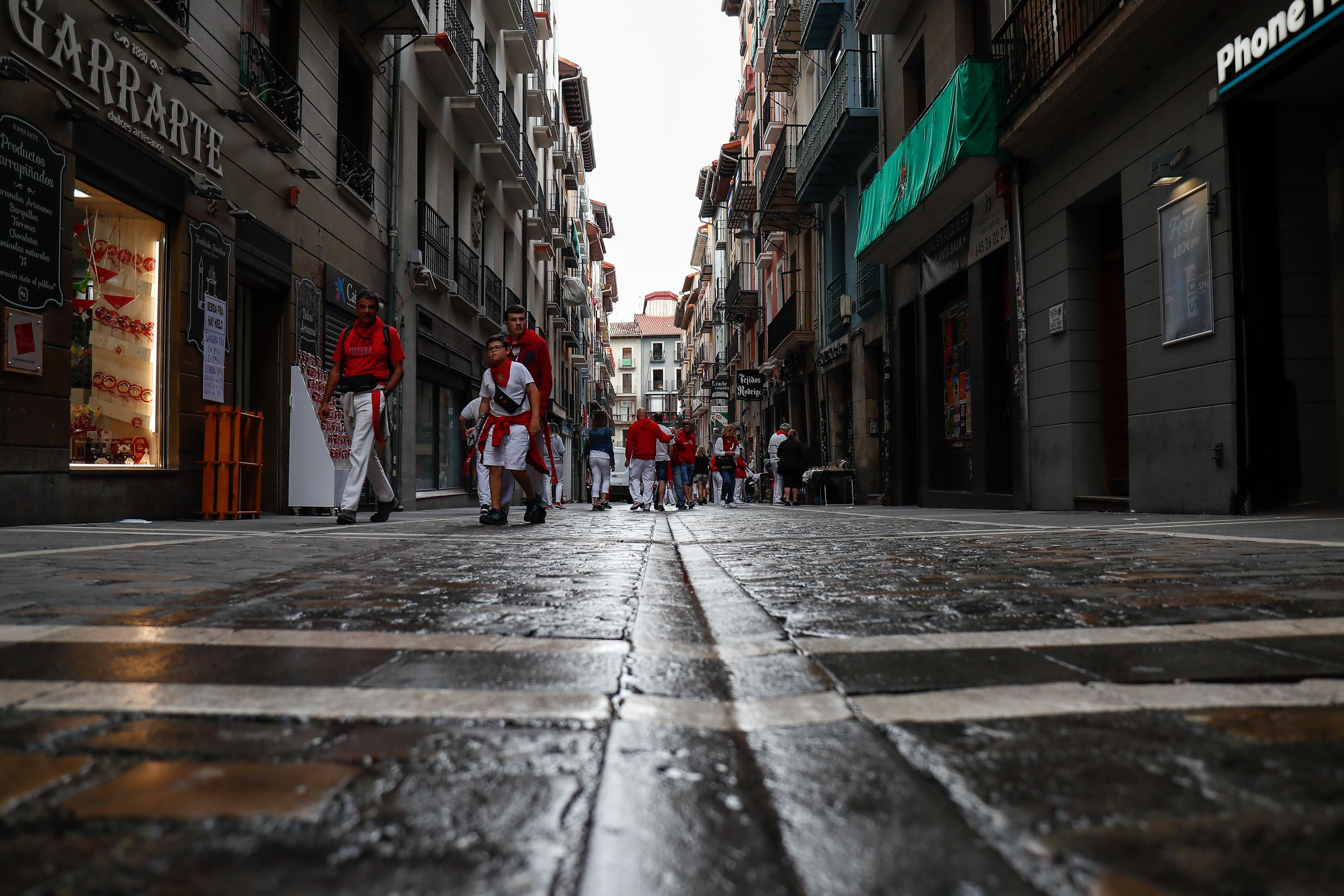 Una calle de Pamplona durante las fiestas de San Fermín / EP