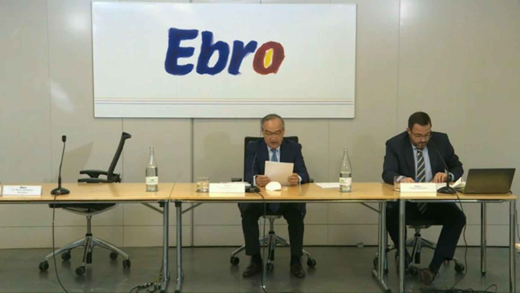 Antonio Hernández Callejas, presidente de Ebro Foods, en la última junta de accionistas / EP