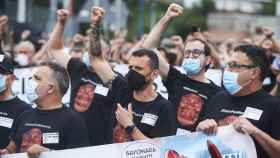 Trabajadores de la plantilla de Nissan se manifiestan en defensa del empleo en las plantas de Barcelona / EP