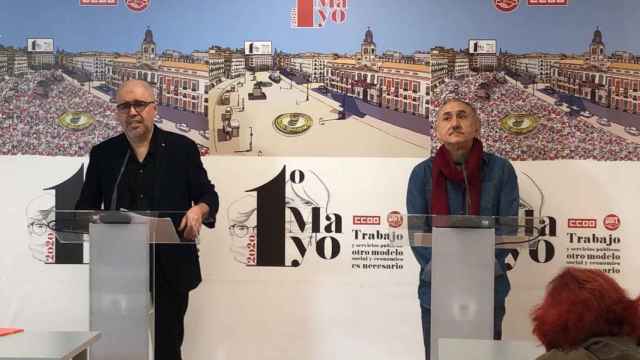 Los dos líderes de los sindicatos CCOO y UGT, Unai Sordo y Josep Maria Álvarez, el Primero de Mayo / EP