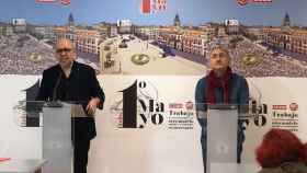 Los dos líderes de los sindicatos CCOO y UGT, Unai Sordo y Josep Maria Álvarez, el Primero de Mayo / EP