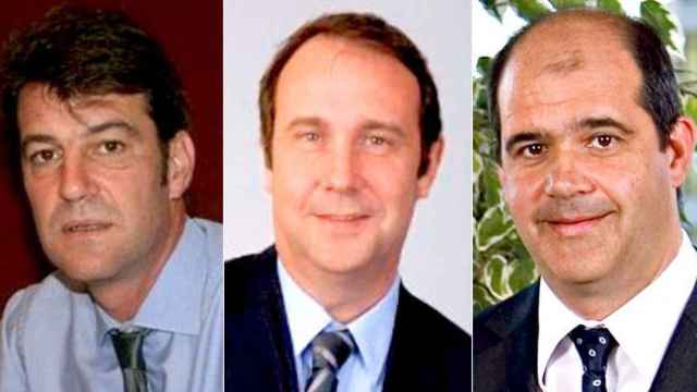 Jordi Sumarroca (i), Albert Sumarroca (c) y Carles Sumarroca (d), los tres administradores de la nueva holding de la familia Inversions Xercoles / FOTOMONTAJE DE CG