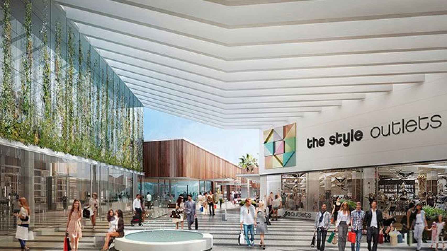 Maqueta del nuevo centro de 'outlets' de Viladecans, que abrirá en otoño