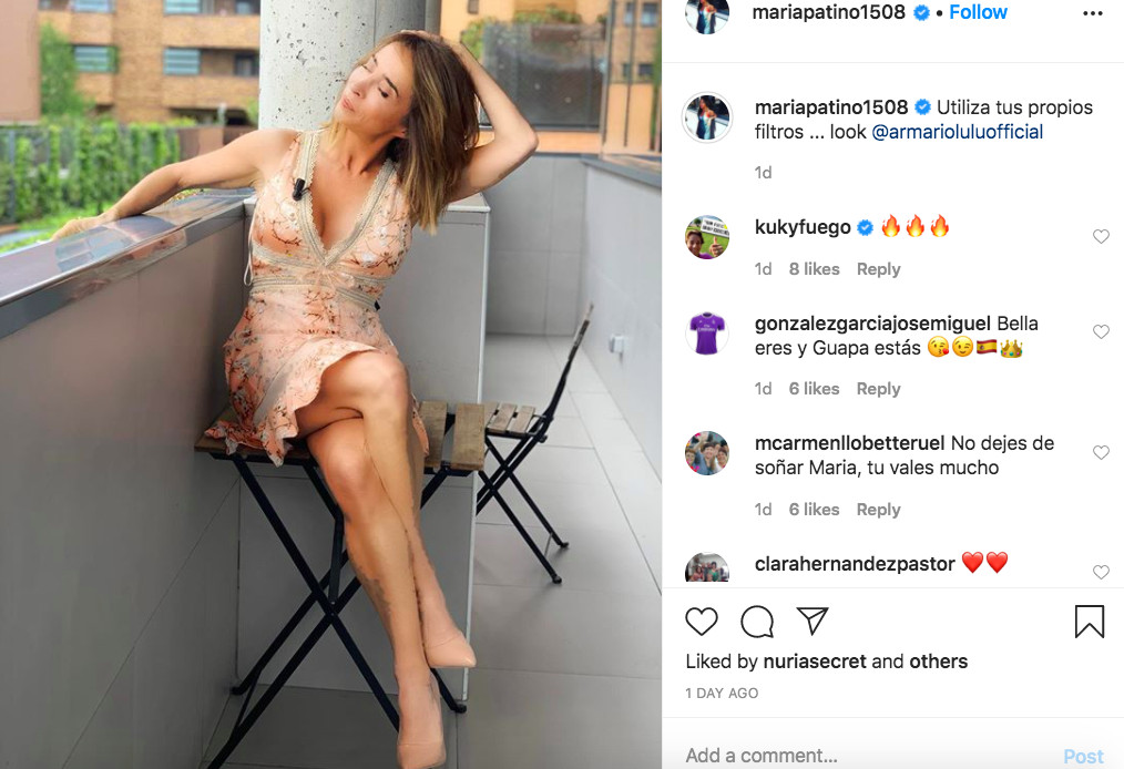 La polémica foto de María Patiño presumiendo de piernas en las redes / INSTAGRAM