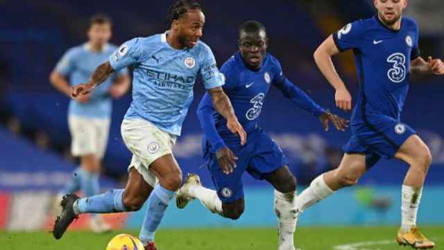 Sterling, en un partido entre el Manchester City y el Chelsea / EFE