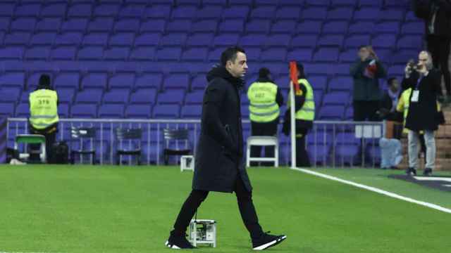 Xavi Hernández, después del triunfo del Barça en el Bernabéu / EFE