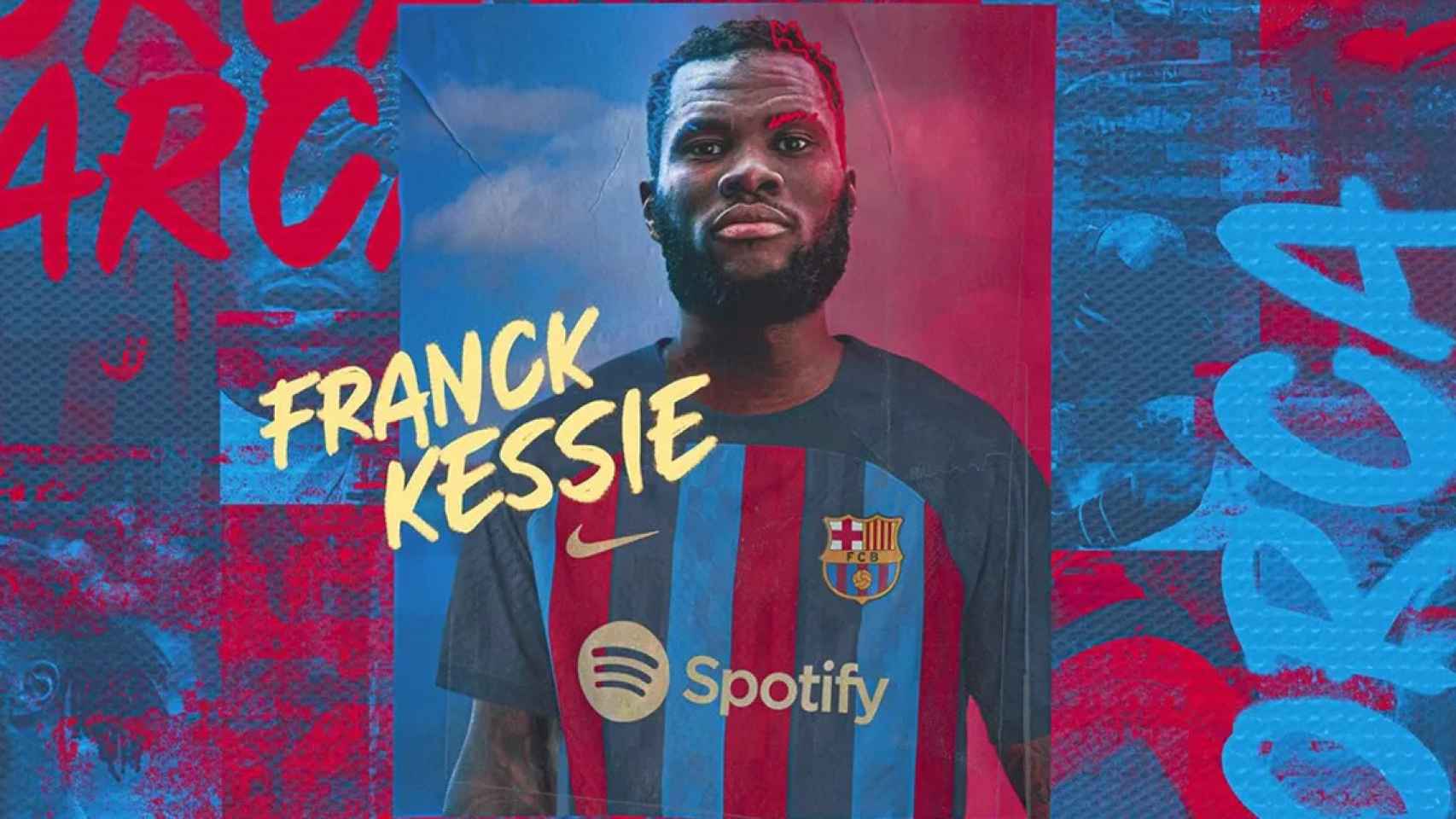 La imagen oficial del Barça para presentar el fichaje de Franck Kessié / FCB