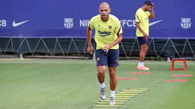 Martin Braithwaite durante un entrenamiento /FCB