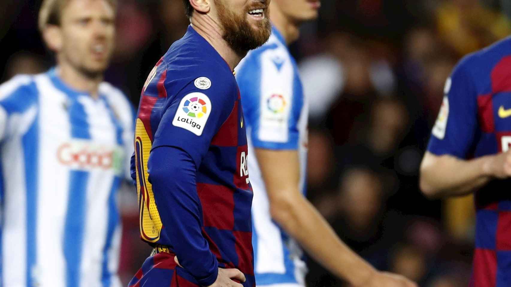 Messi en el partido contra la Real Sociedad / EFE