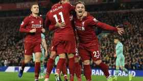 Los jugadores del Liverpool celebrando un gol / EFE